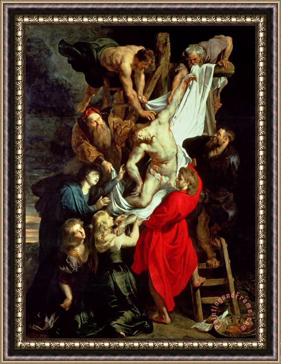 Peter Paul Rubens The Descent from the Cross Framed Painting