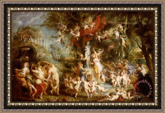 Peter Paul Rubens The Feast of Venus Framed Painting