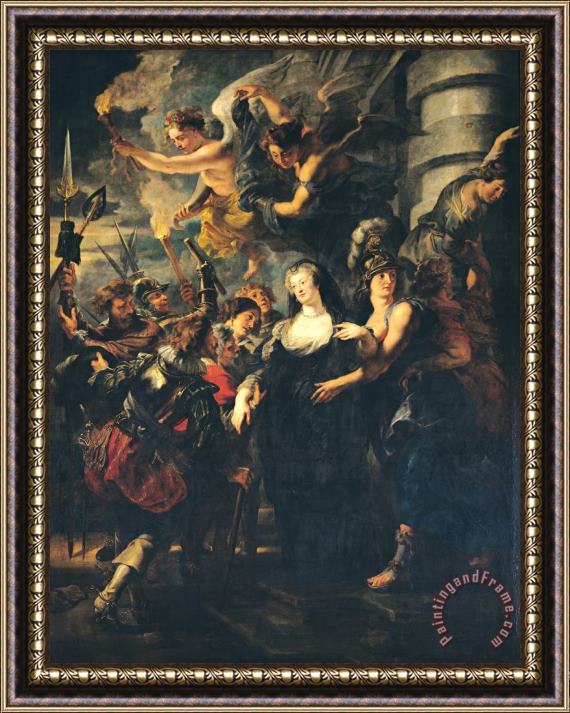 Peter Paul Rubens The Medici Cycle: Marie De Medici (1573 1642) Escaping From Blois, 21st 22nd February 1619 Framed Painting