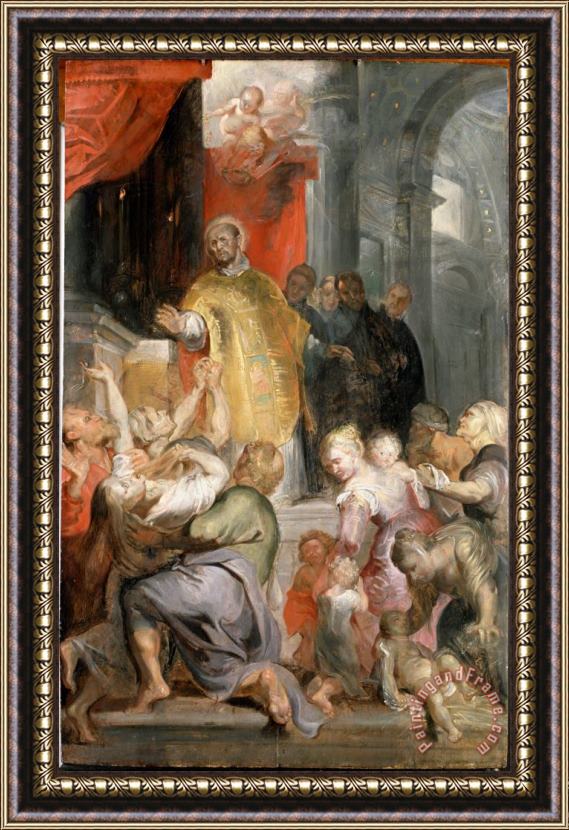 Peter Paul Rubens The Miracles of Saint Ignatius of Loyola Framed Painting