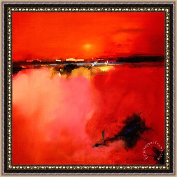 Peter Wileman Peter Wileman Orange Horizon II Framed Painting