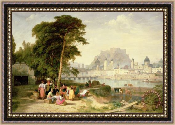 Philip Hutchins Rogers City of Salzburg Framed Painting
