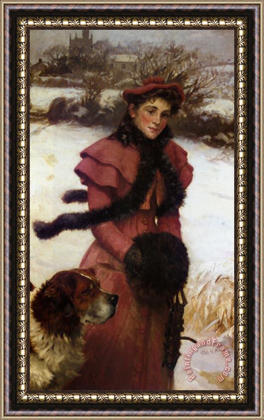 Phillip Richard Morris A Winter Walk Framed Painting