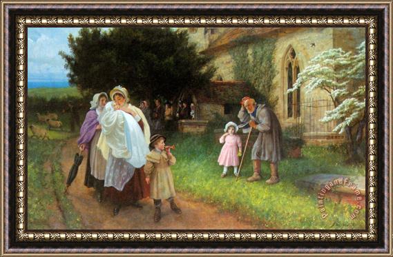 Phillip Richard Morris The Christening Party Framed Painting