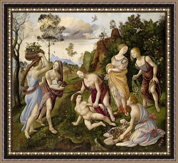 Piero di Cosimo The Finding of Vulcan on The Island of Lemnos Framed Painting