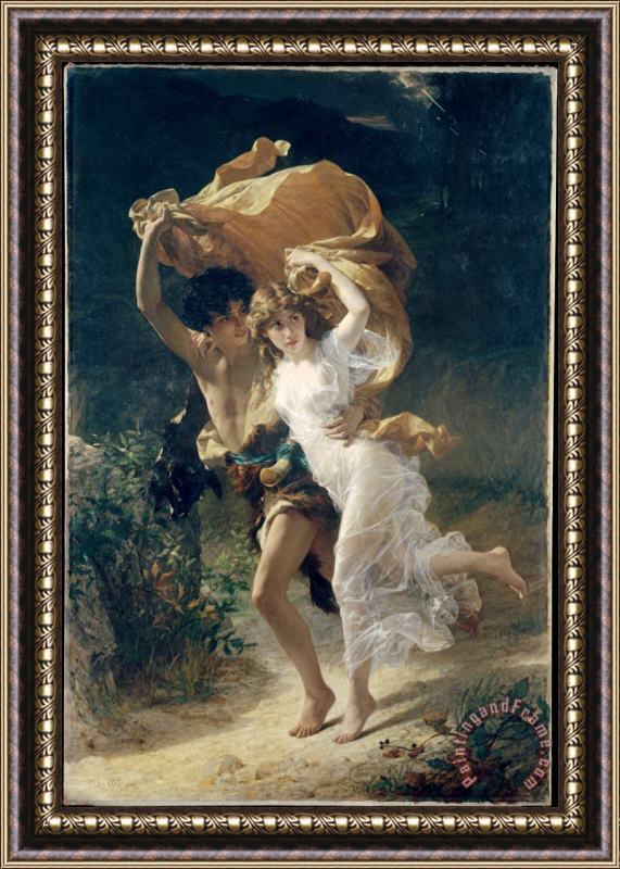 Pierre Auguste Cot The Storm 2 Framed Print