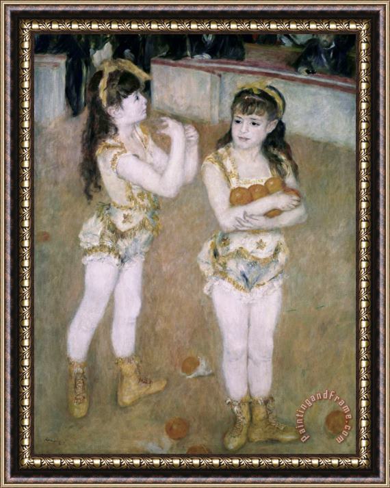 Pierre Auguste Renoir Acrobats At The Cirque Fernand Framed Painting