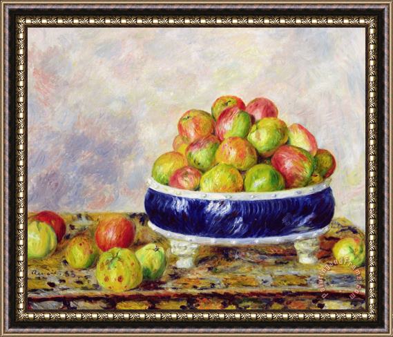  Pierre Auguste Renoir Apples in a Dish Framed Painting