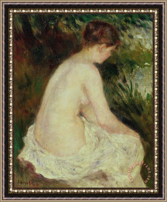 Pierre Auguste Renoir Bather Framed Painting