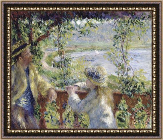 Pierre Auguste Renoir By The Water Framed Painting