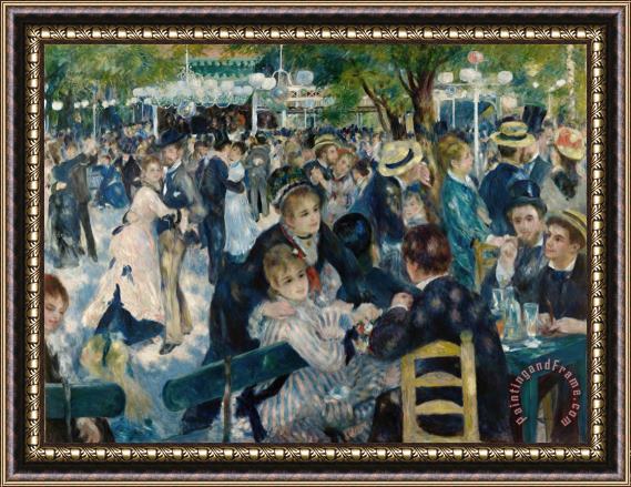 Pierre Auguste Renoir Dance at Le Moulin De La Galette Framed Print