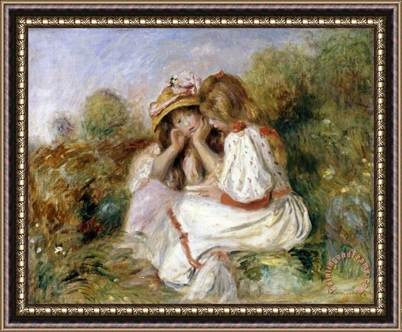 Pierre Auguste Renoir Deux Fillettes Framed Painting