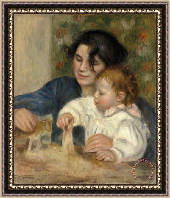 Pierre Auguste Renoir Gabrielle And Jean Framed Painting