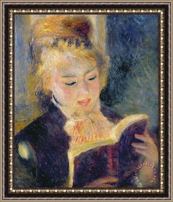Pierre Auguste Renoir Girl Reading Framed Print
