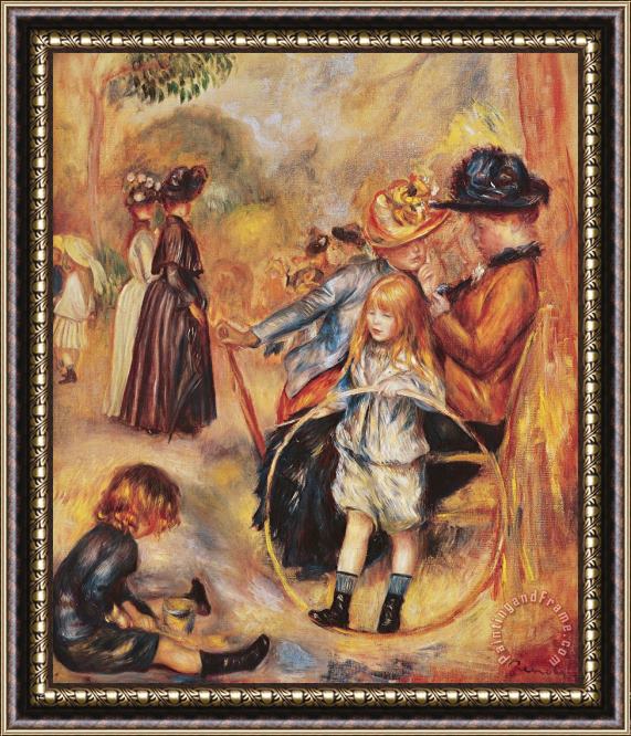 Pierre Auguste Renoir In the Luxembourg Gardens Framed Painting