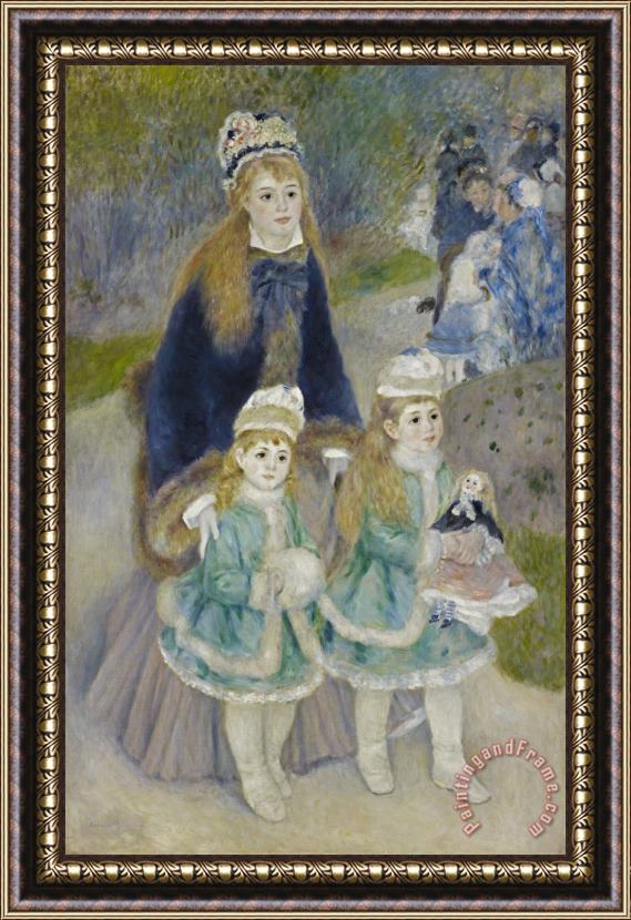 Pierre Auguste Renoir La Promenade 2 Framed Painting