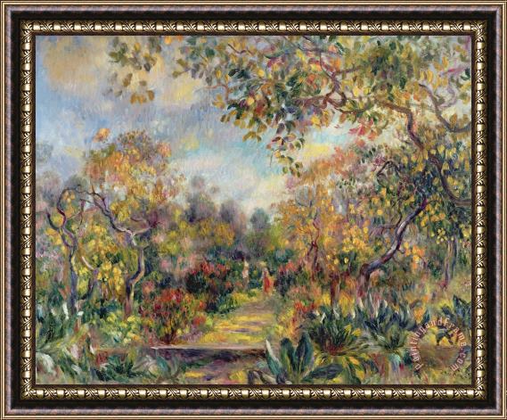 Pierre Auguste Renoir Landscape at Beaulieu Framed Print