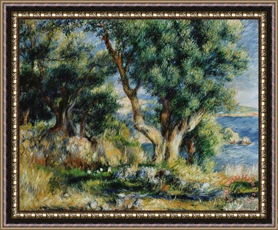 Pierre Auguste Renoir Landscape Near Menton Framed Painting