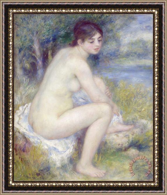Pierre Auguste Renoir Nude in a Landscape Framed Painting