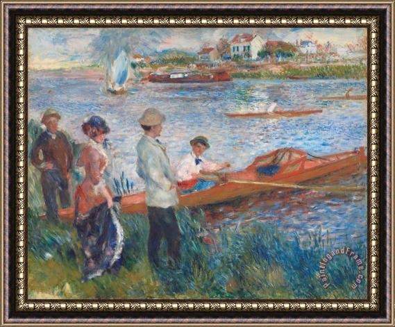 Pierre Auguste Renoir Oarsmen At Chatou Framed Painting