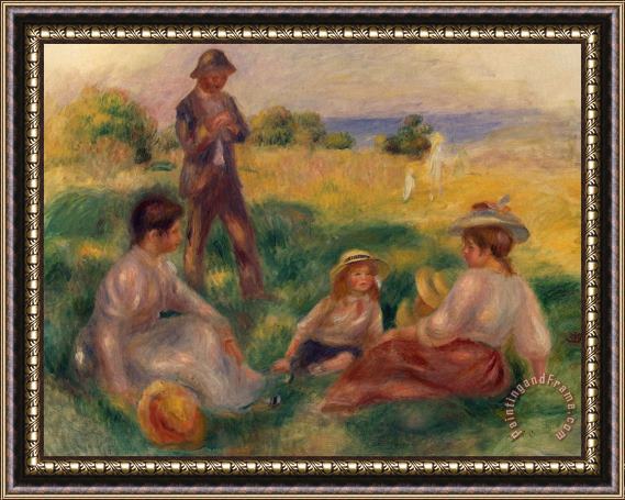 Pierre Auguste Renoir Party in the Country at Berneval Framed Painting