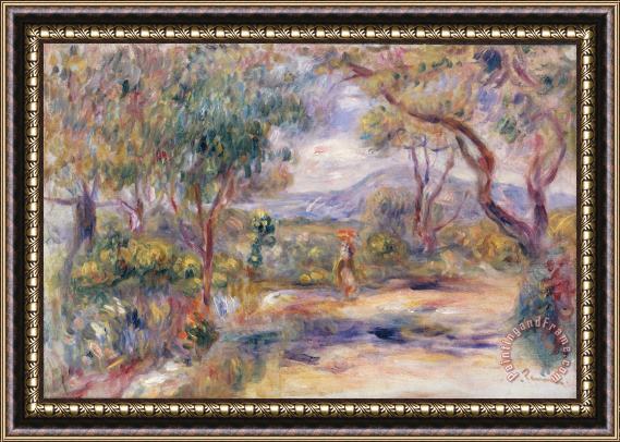 Pierre Auguste Renoir Paysage a Cannes Framed Print