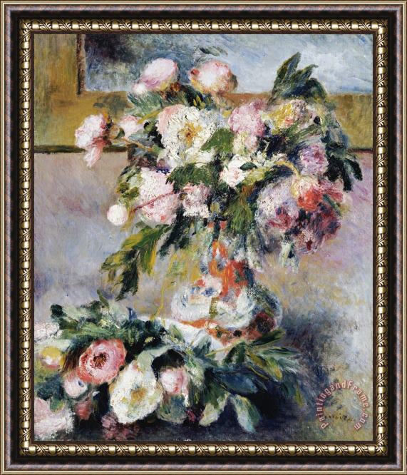 Pierre Auguste Renoir Peonies Framed Painting