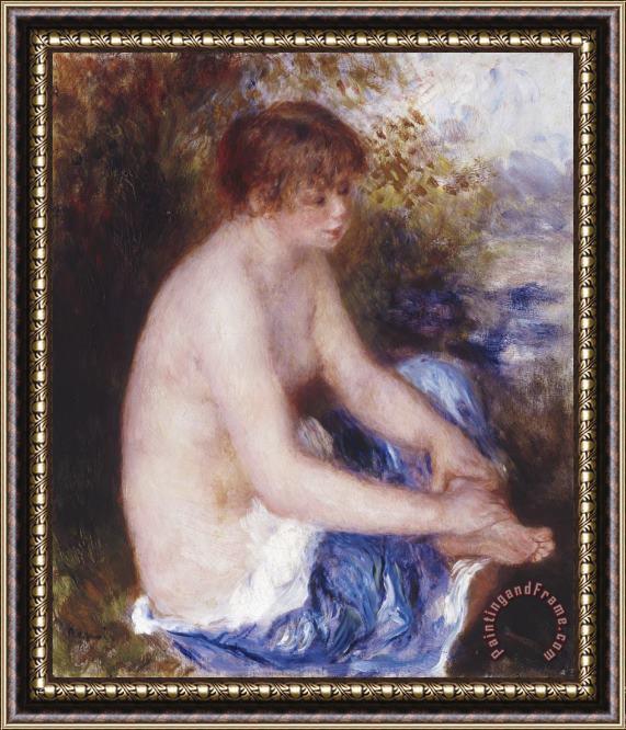 Pierre Auguste Renoir Petite Nu Bleu (little Blue Nude) Framed Painting