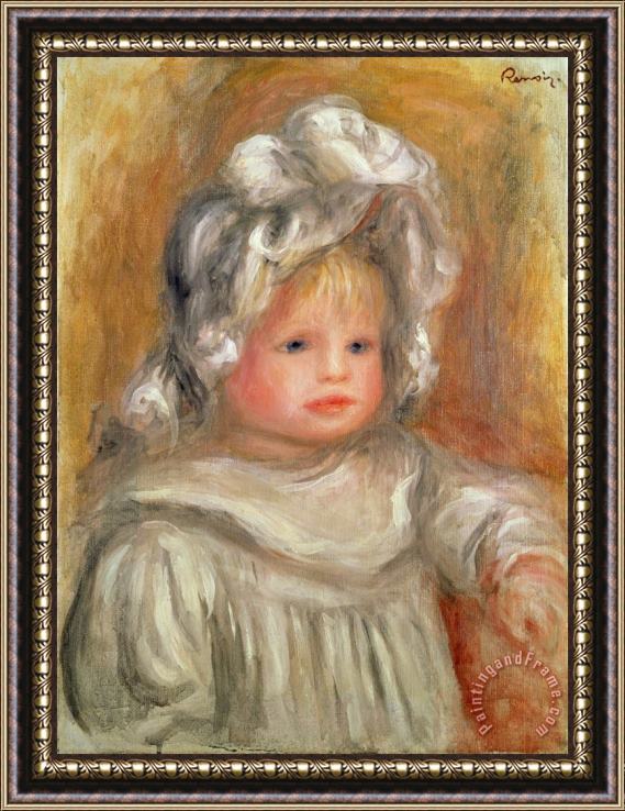 Pierre Auguste Renoir Portrait of a Child Framed Painting