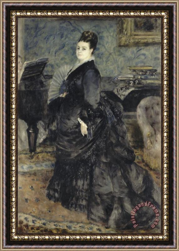 Pierre Auguste Renoir Portrait of a Woman, Called of Mme Georges Hartmann Framed Painting