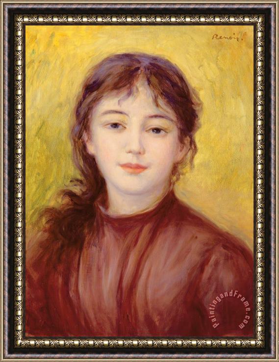 Pierre Auguste Renoir Portrait of a Woman Framed Painting