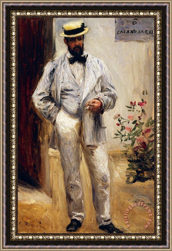 Pierre Auguste Renoir Portrait Of Charles Le Coeur Framed Print