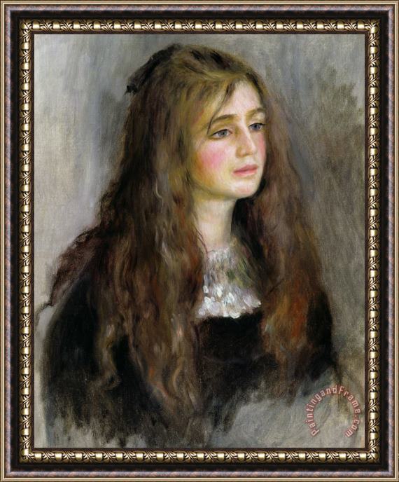 Pierre Auguste Renoir Portrait of Julie Manet Framed Painting