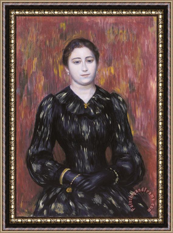 Pierre Auguste Renoir Portrait of Mme. Paulin Framed Painting