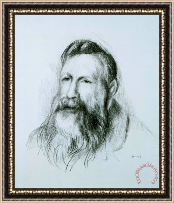 Pierre Auguste Renoir Portrait of Rodin Framed Print