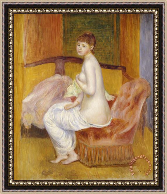 Pierre Auguste Renoir Seated Nude Framed Painting