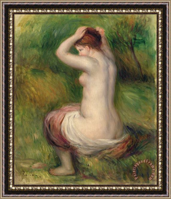 Pierre Auguste Renoir Seated nude Framed Painting