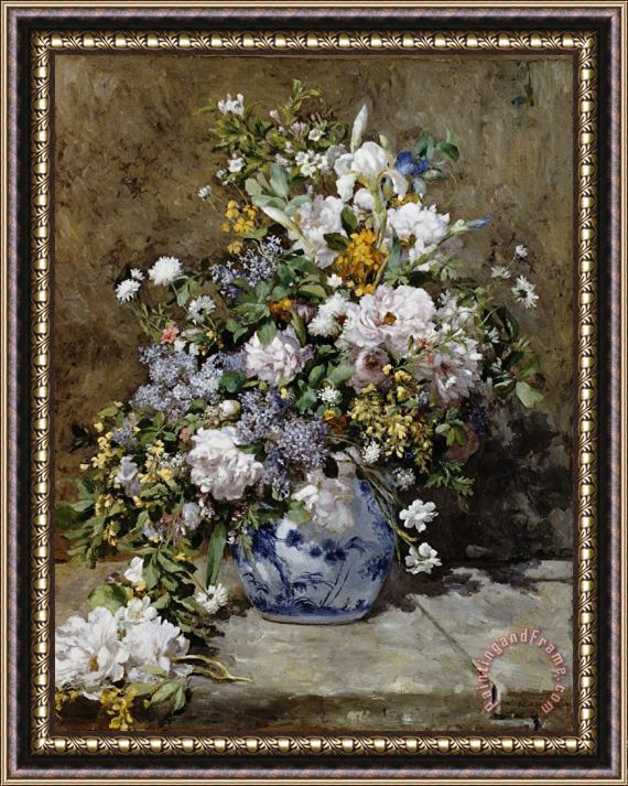 Pierre Auguste Renoir Spring Bouquet Framed Print