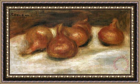 Pierre Auguste Renoir Still Life with Onions Framed Painting