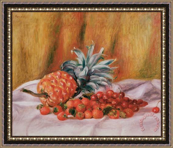 Pierre Auguste Renoir Strawberries and Pineapple Framed Painting