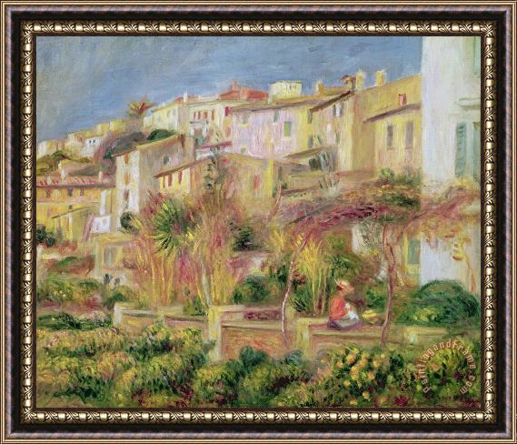 Pierre Auguste Renoir Terrace in Cagnes Framed Print