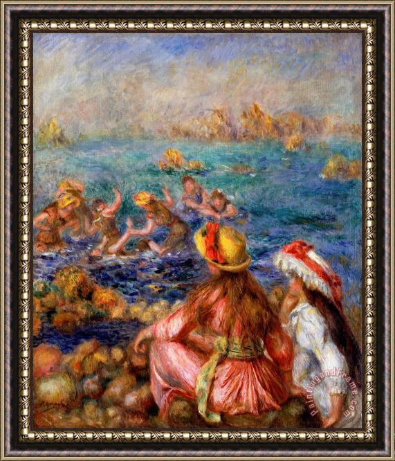 Pierre Auguste Renoir The Bathers Framed Painting