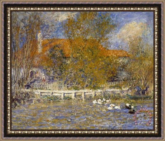 Pierre Auguste Renoir The Duck Pond Framed Print
