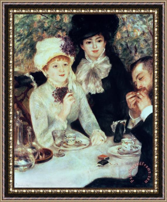Pierre Auguste Renoir The End of Luncheon Framed Painting