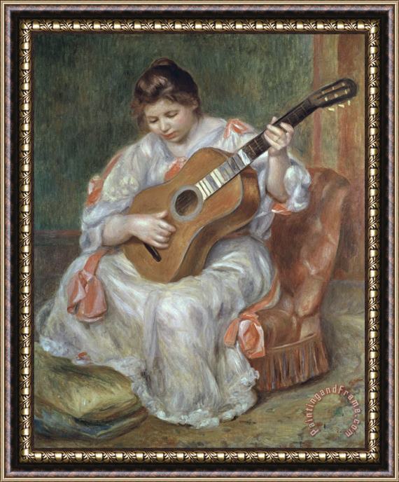 Pierre Auguste Renoir The Guitar Player Framed Print