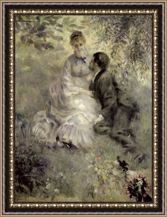 Pierre Auguste Renoir The Lovers Framed Print