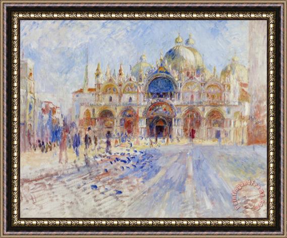 Pierre Auguste Renoir The Piazza San Marco Framed Painting