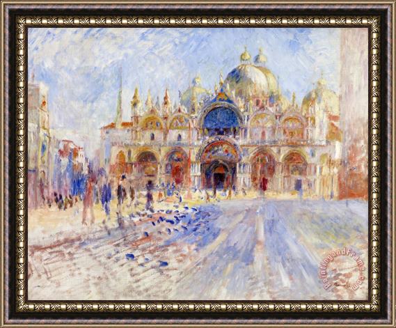 Pierre Auguste Renoir The Piazza San Marco, Venice Framed Painting