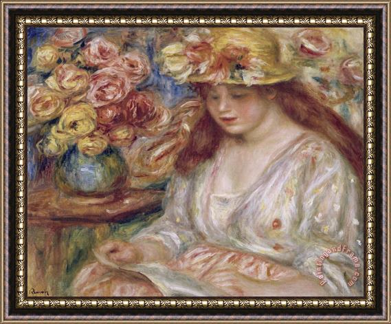 Pierre Auguste Renoir The Reader Framed Painting