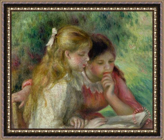 Pierre Auguste Renoir The Reading Framed Painting